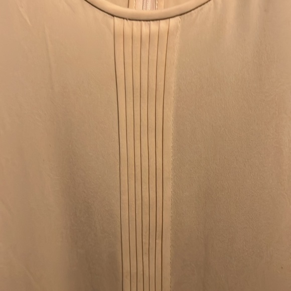 Theory silk blouse in cream, size S - Picture 3 of 6